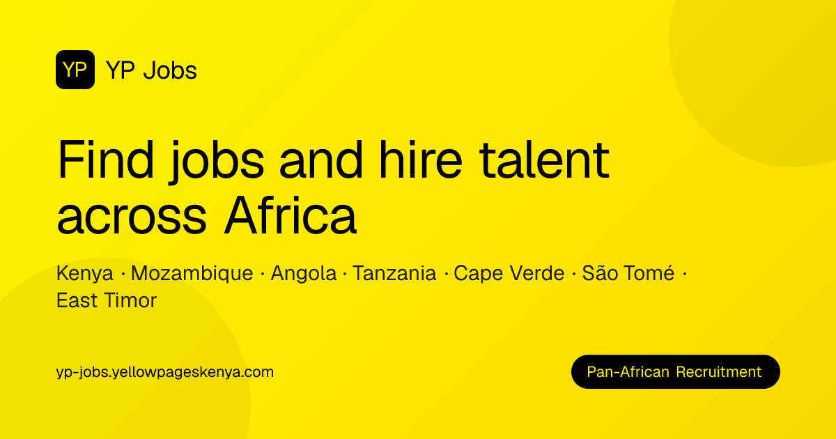 Find jobs and hire talent across Africa | YP Jobs